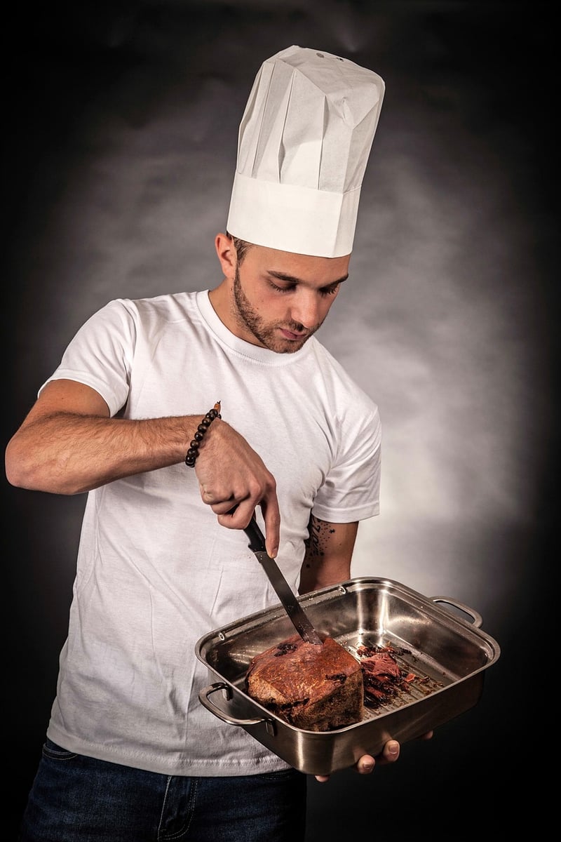 Chef preparing a cutting-edge dish